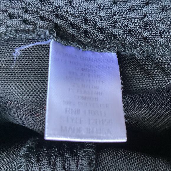 Yoana Baraschi Runway Dress 6 Black White Geometric Mesh Panel Colorblock Fall - Picture 11 of 11